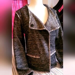 Banana Republic Black and Gray Blazer, Medium